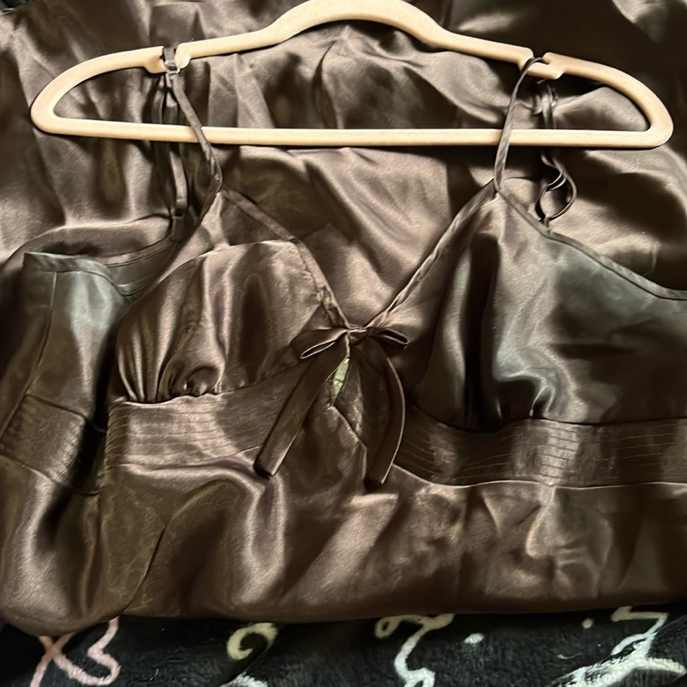 Brown Silk Dress